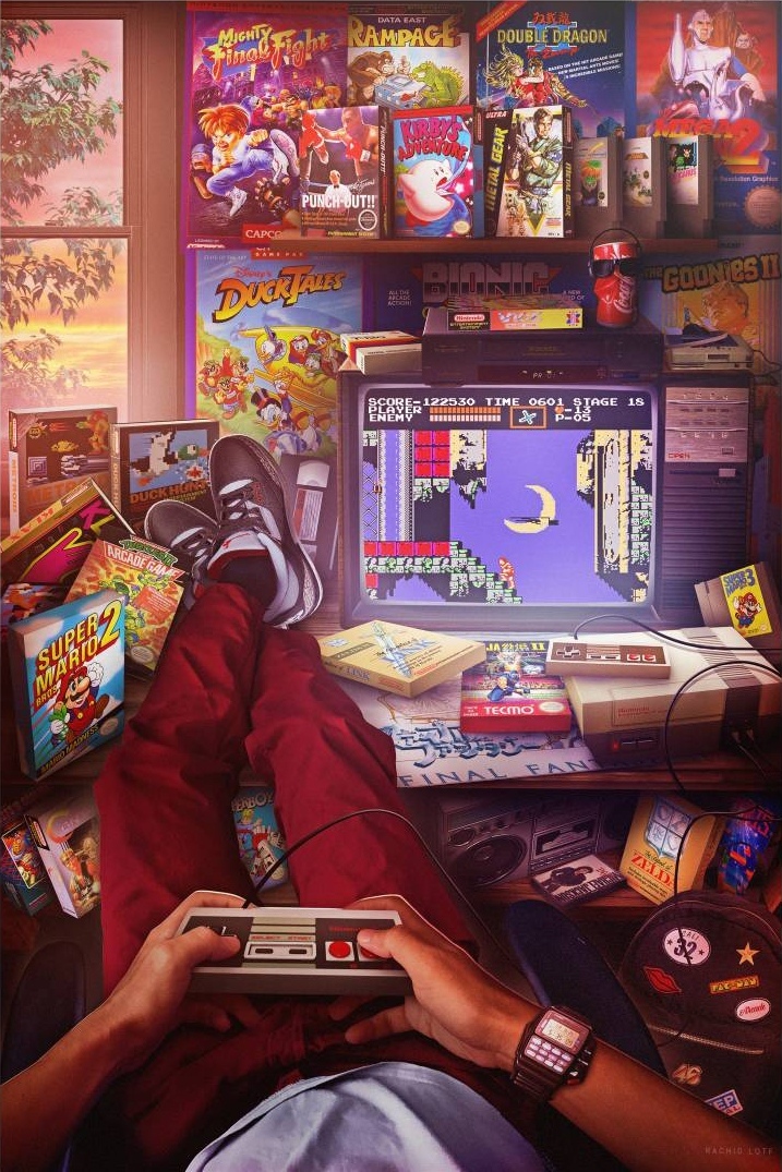 A post of pinching nostalgia - Nostalgia, Games, Computer games, Video game, Art, Rachid Lotf, Longpost, Retro