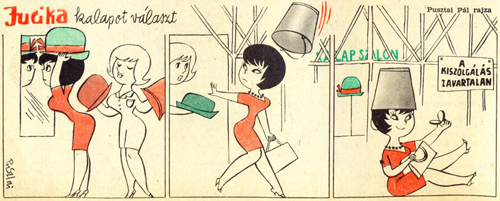 “Jucika” - the social block had its own 4 koma, with everyday problems and eti! (Part No. 2) - Hungary, Retro, Comics, Without words, 60th, 70th, Humor, Longpost, Jucika