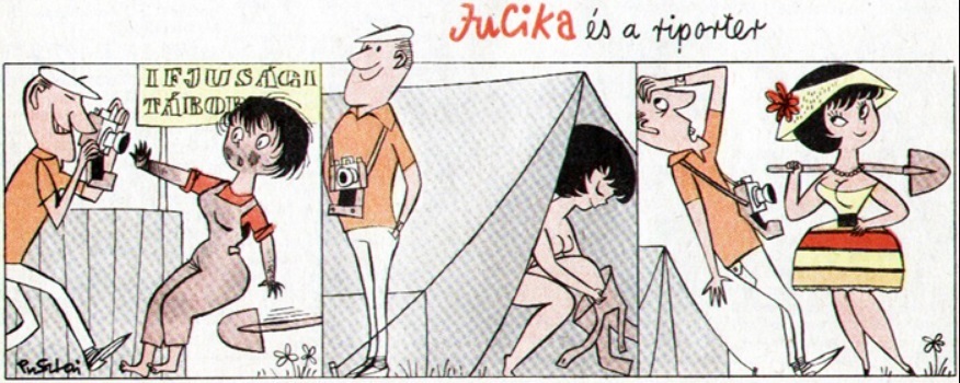 “Jucika” - the social block had its own 4 koma, with everyday problems and eti! (Part No. 2) - Hungary, Retro, Comics, Without words, 60th, 70th, Humor, Longpost, Jucika