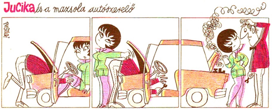 “Jucika” - the social block had its own 4 koma, with everyday problems and eti! (Part No. 2) - Hungary, Retro, Comics, Without words, 60th, 70th, Humor, Longpost, Jucika