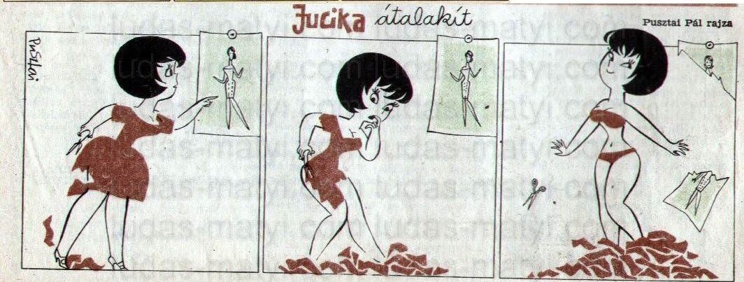 “Jucika” - the social block had its own 4 koma, with everyday problems and eti! (Part No. 2) - Hungary, Retro, Comics, Without words, 60th, 70th, Humor, Longpost, Jucika