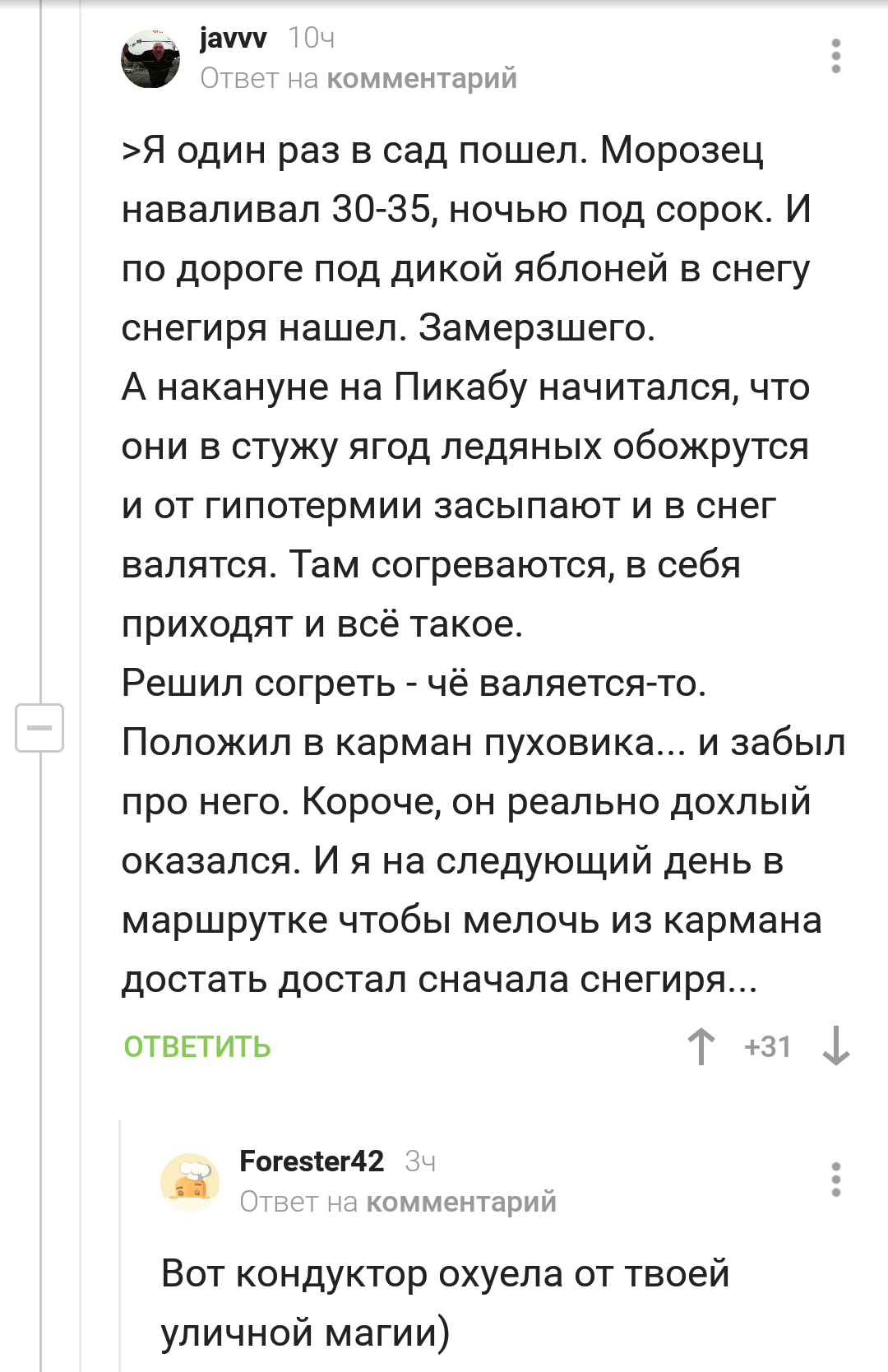 у меня снегирьной! - Скриншот, Комментарии, Снегири, Проездной