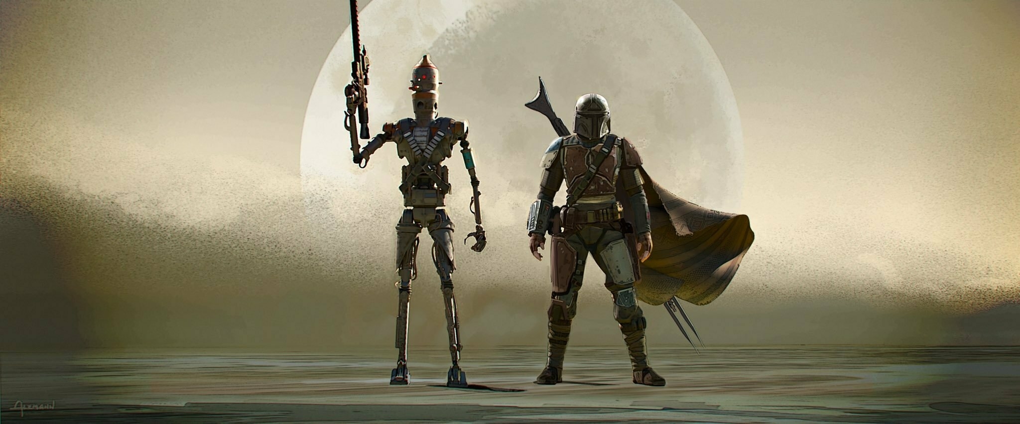 Official concept art for the first episode of The Mandalorian - Concept Art, Mandalorian, Star Wars, Longpost, Serials