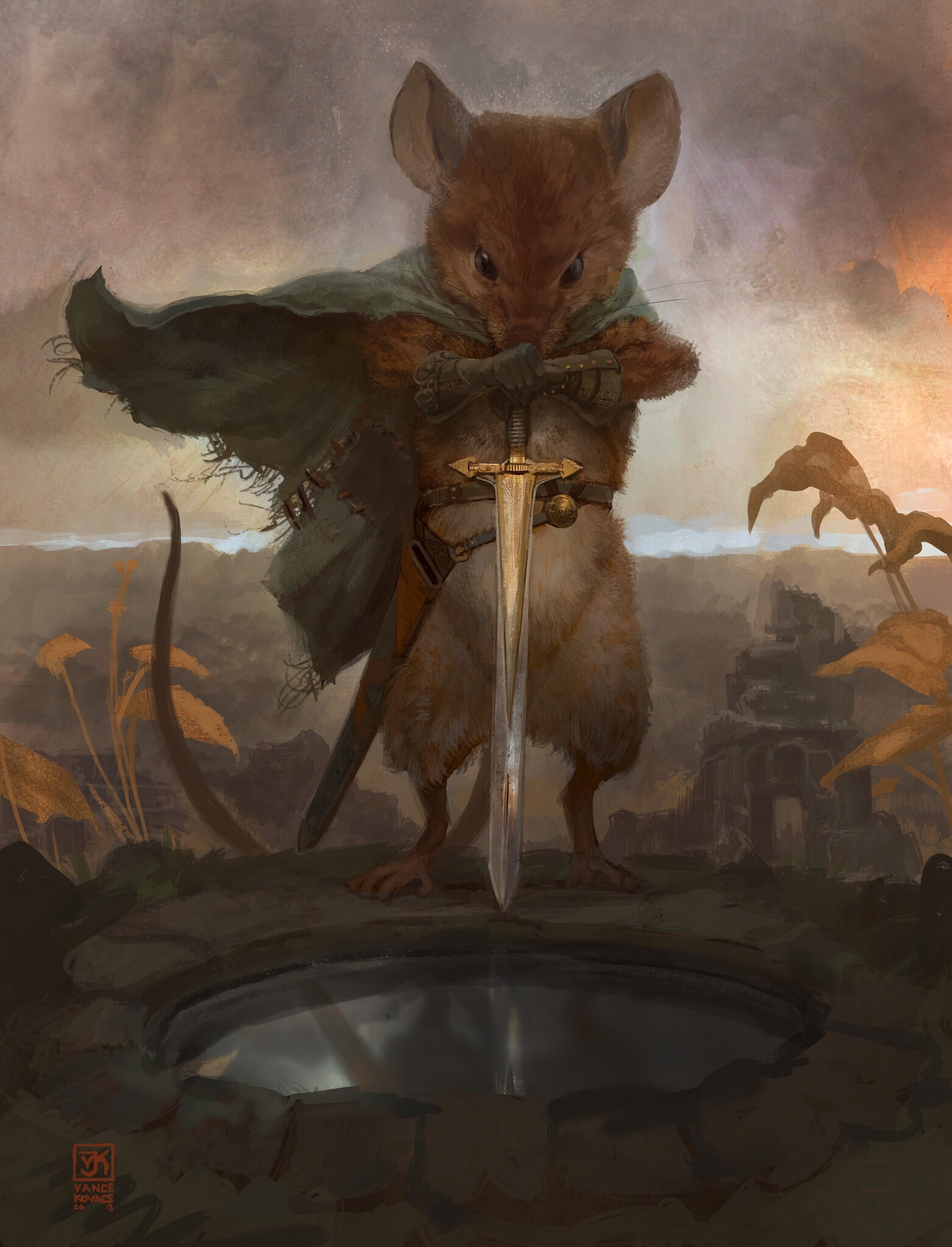 ...For the Fallen - Art, Mouse Guard, Anthro, Mouse, Sword, Vance Kovacs