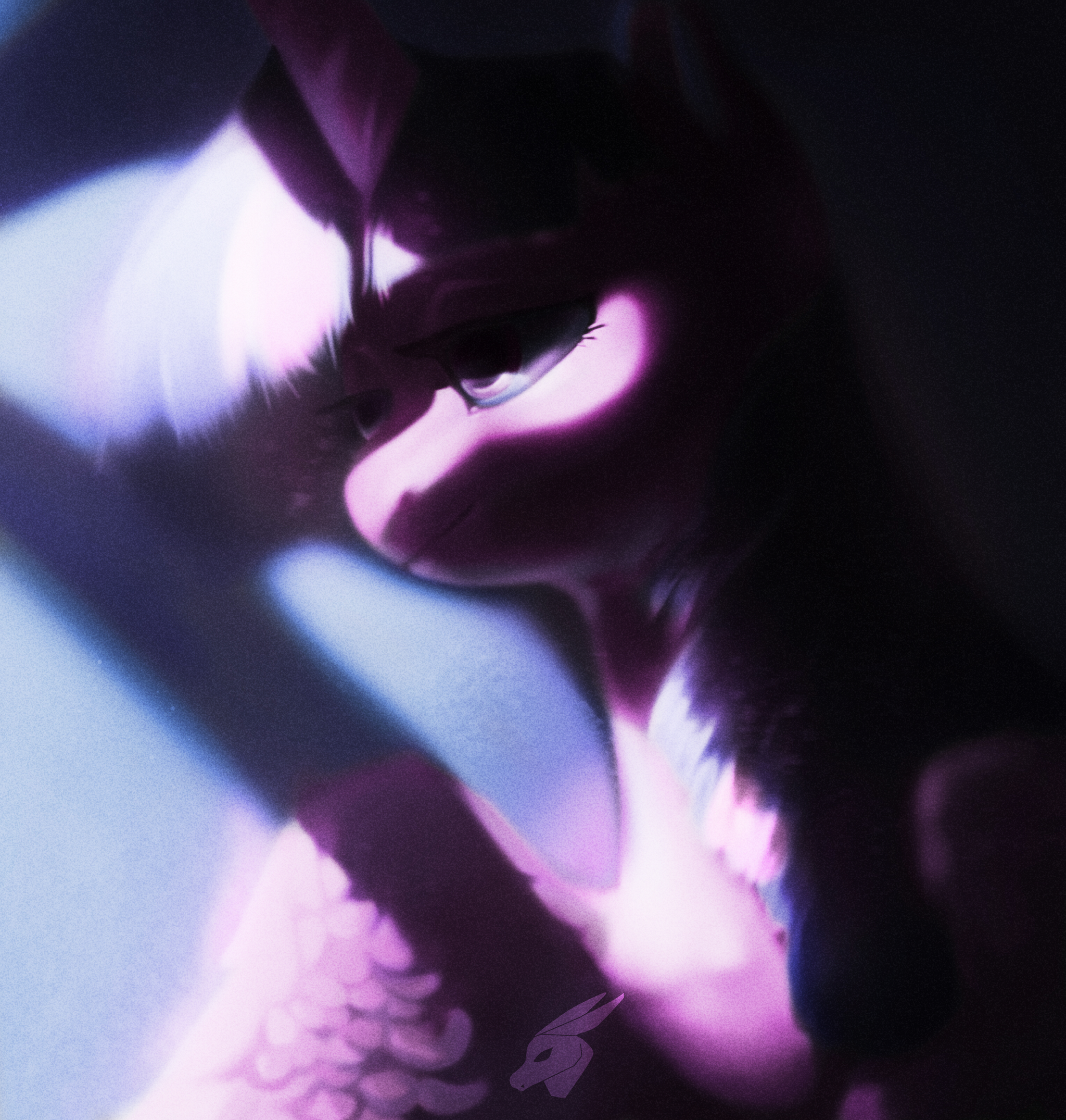 Bathe in the light - My little pony, Twilight sparkle, Black and white, Angusdra, Longpost