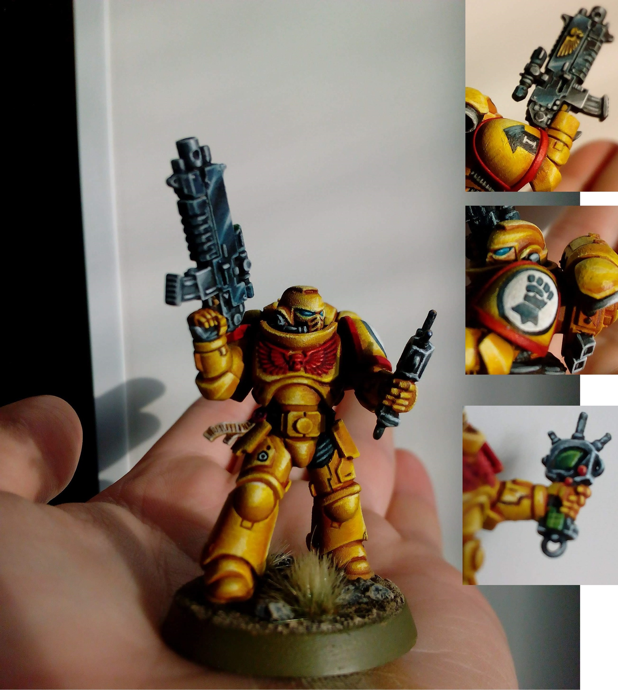 Imperial Fist. Attempt at writing. - My, Wh miniatures, Warhammer 40k