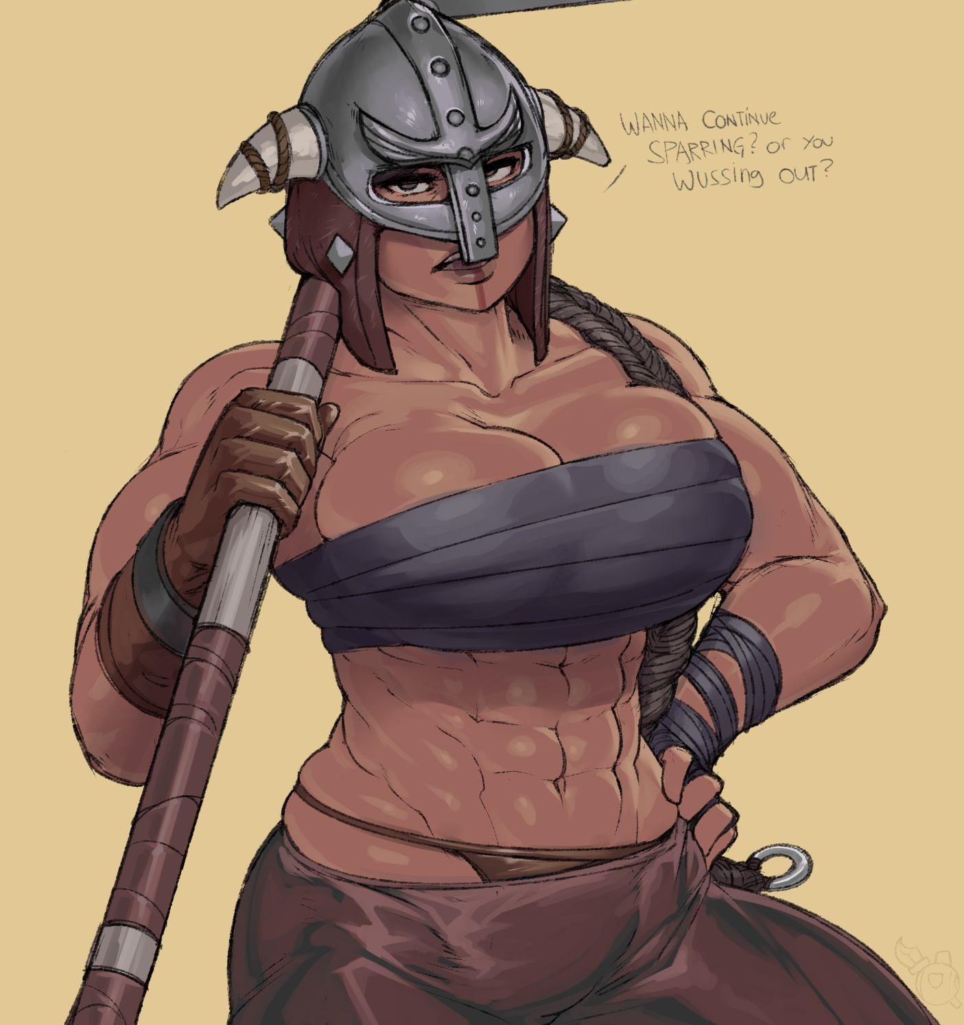 Raider goodies - Krekk0v, Art, Strong girl, Warrior, For honor, Girls, Longpost