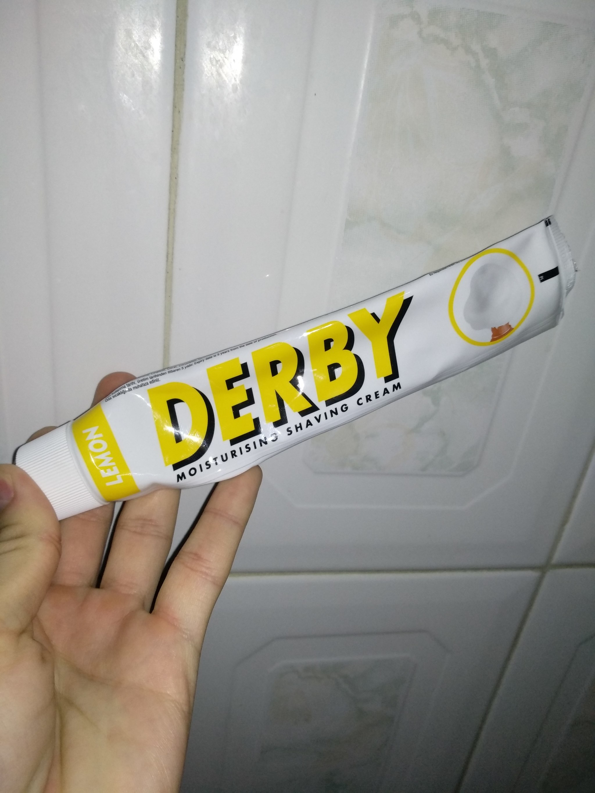 DERBY Turkish lemon flavor - My, Shaving, Overview, Blade, Shaving cream, Razor, Longpost