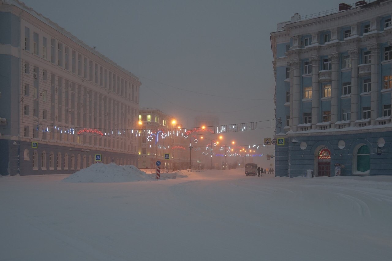 New Year's Norilsk - Norilsk, The photo, Cold, People, Russia, Winter, Longpost