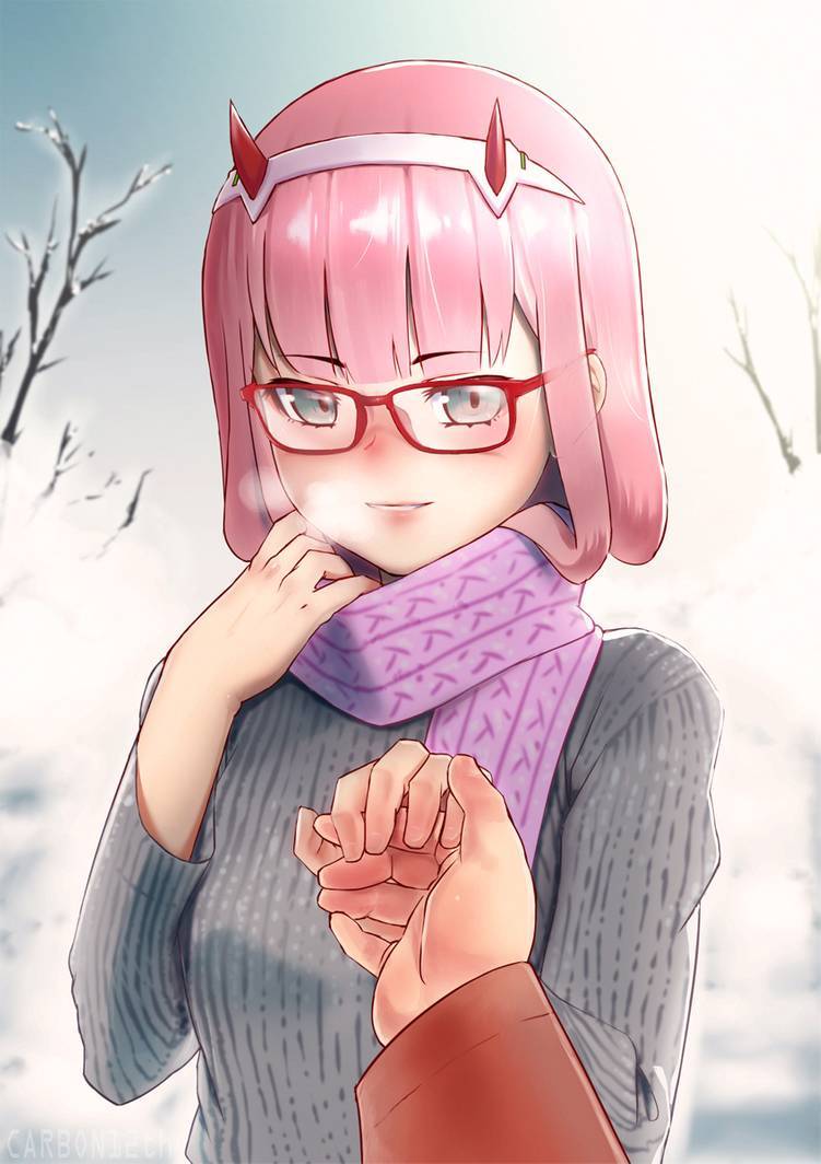 I'm cool - Deviantart, Art, Drawing, Fan art, Anime art, Darling in the Franxx, Zero two