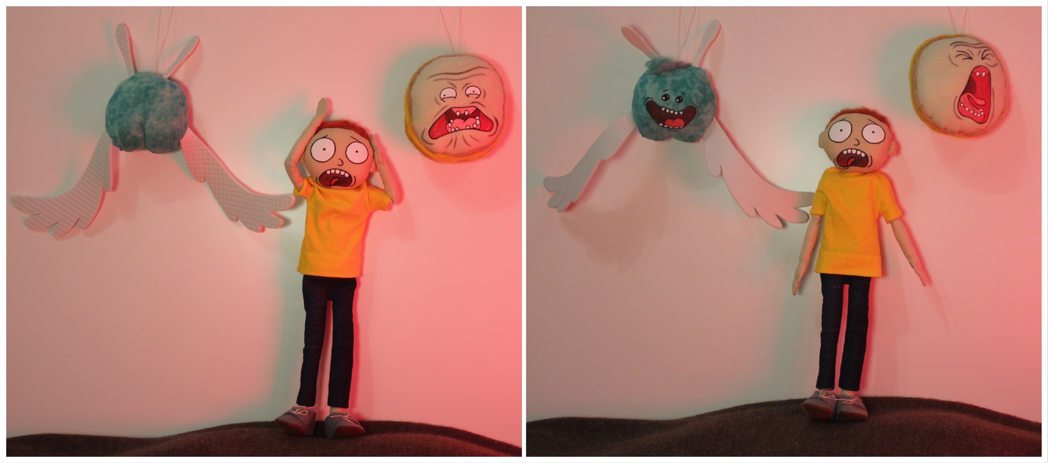Rick and Morty - My, Rick and Morty, Morty Smith, Rick Sanchez, Portrait doll, Textile doll, Needlework without process, Animation, Video, Longpost