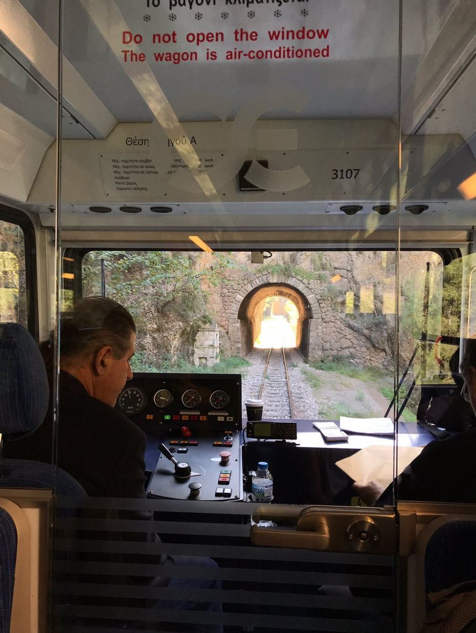 Greek mountain cog railway. - Railway, Gear rail, Greece, Longpost, Video