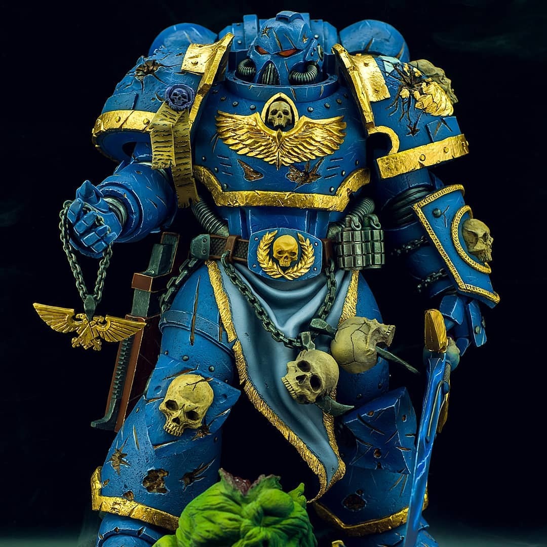 The finished version of the post about Rammshatainmarin =) - My, Warhammer 40k, Sculpture, Resincast, The statue, Longpost