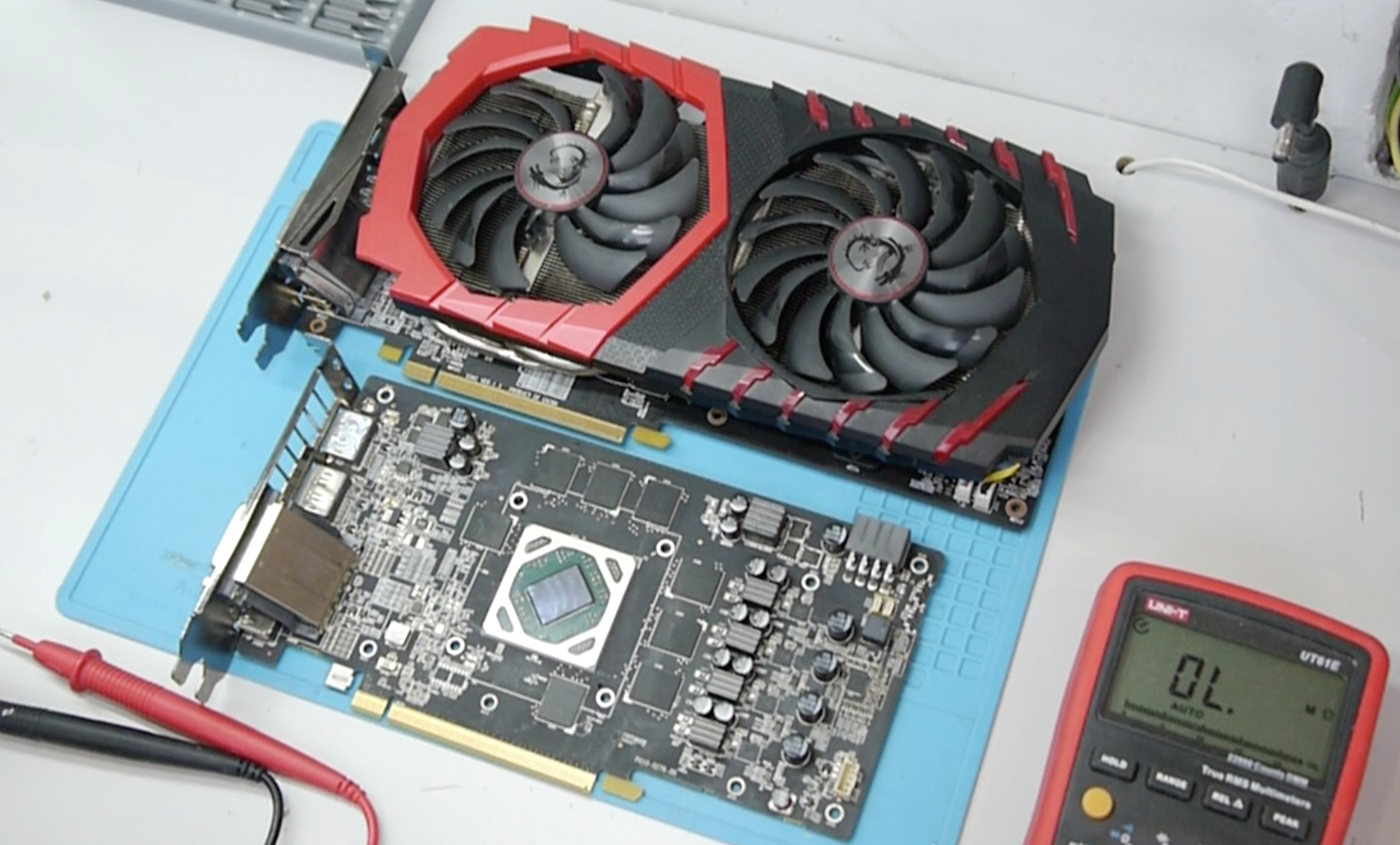 Reball is easy! Repair of undetectable msi rx470 - My, Repair, MSI, Video, Longpost