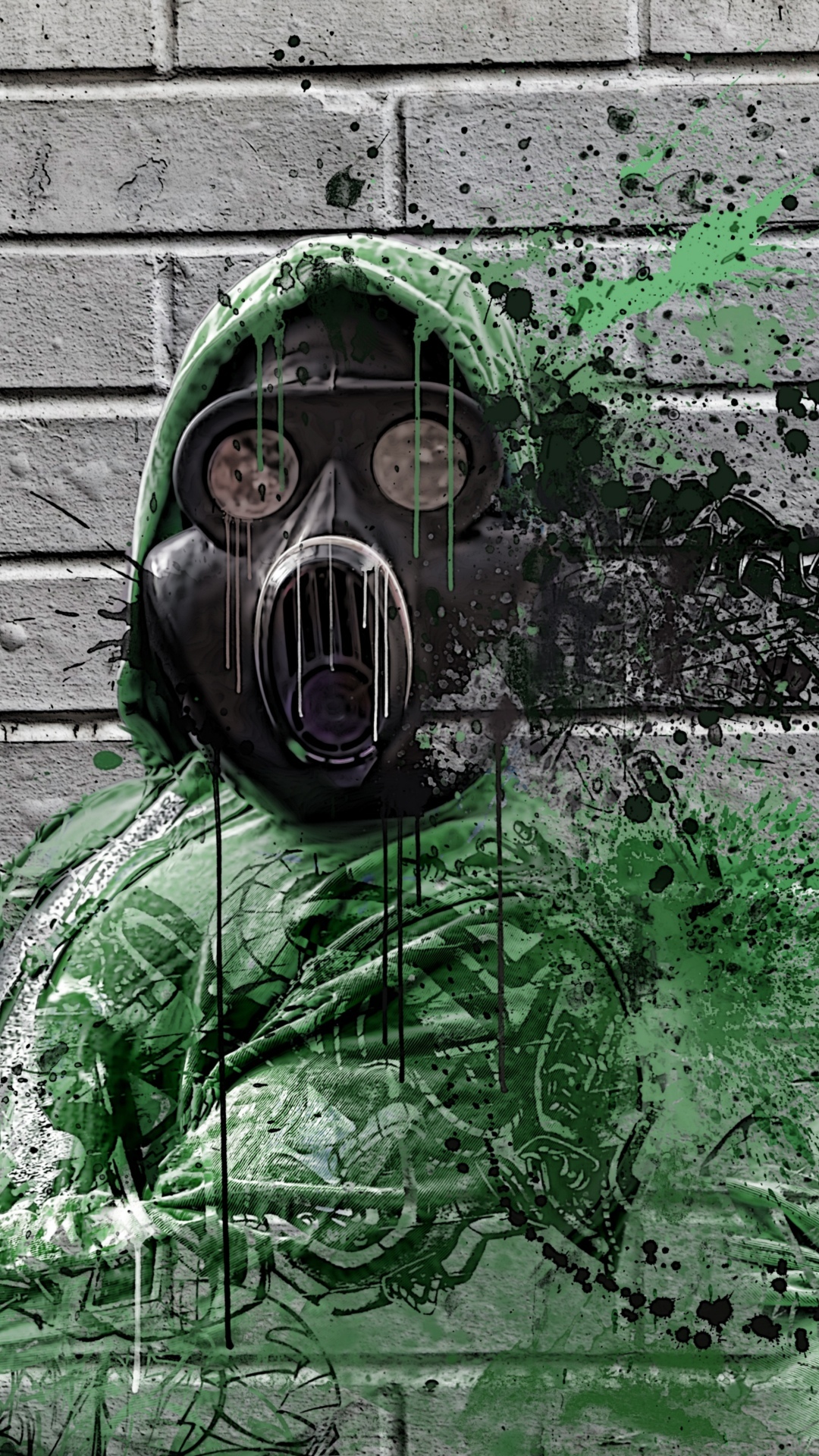 Gas masks, people, smoke - Full HD phone wallpapers - Smoke, Phone wallpaper, Mask, People, Desktop wallpaper, Longpost