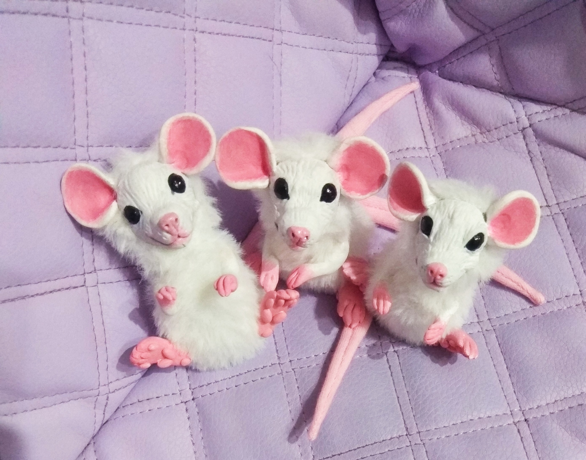 Need more mice!) - My, Needlework without process, Mouse, Author's toy, Copyright, Rat, Polymer clay, Handmade, Longpost