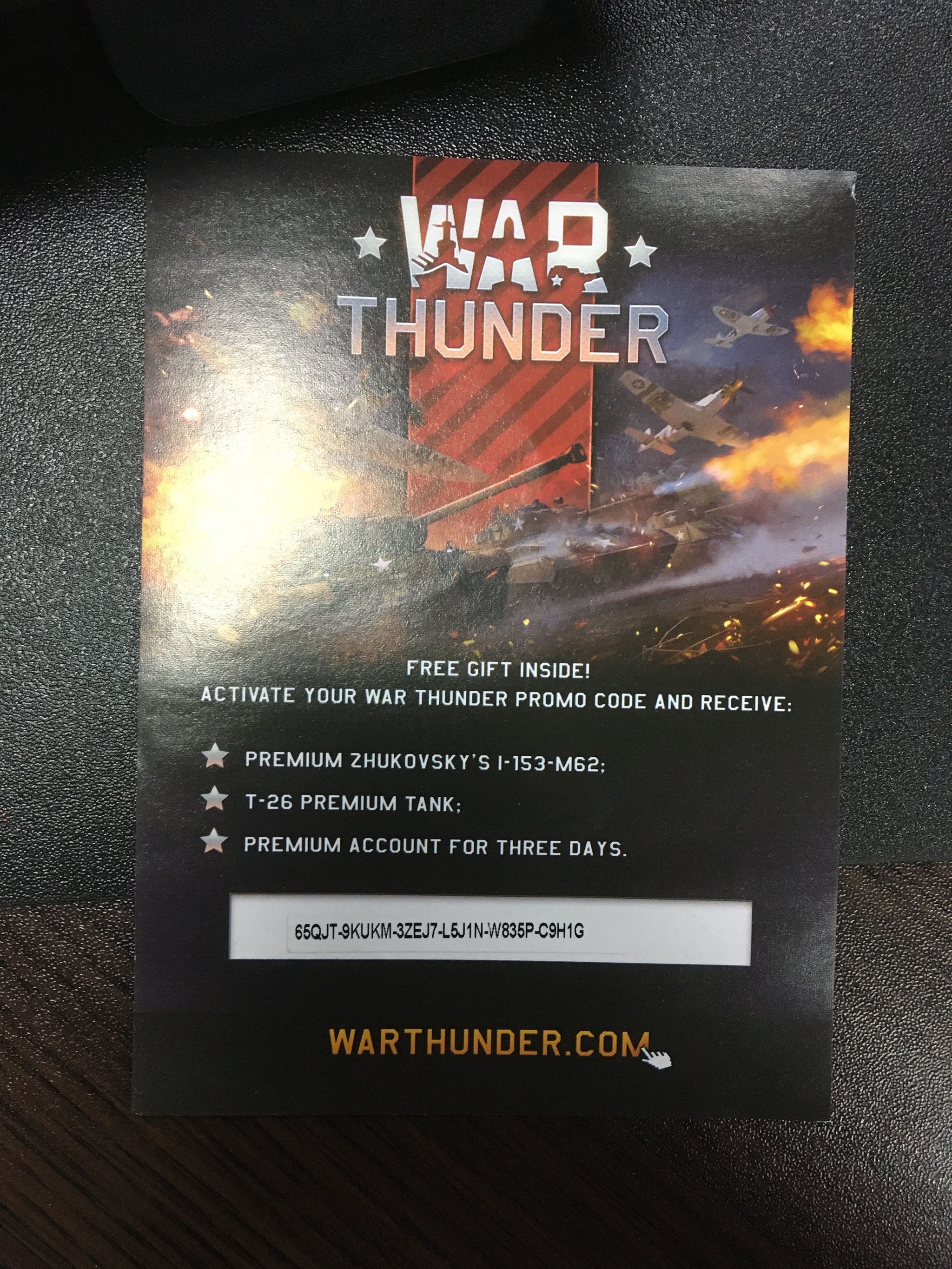 Bonus code for War Thunder (UPD: code taken away) - War thunder, Freebie