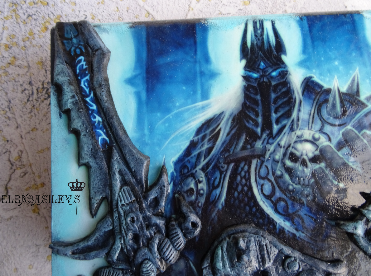 Box King Lich - My, Lich King, Decoupage, Casket, Longpost