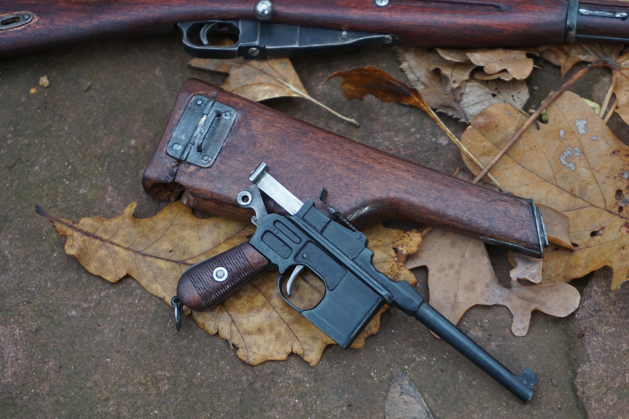 Miniature shooting Mauser S.96 - My, Mauser, Weapon, Homemade, Article, CNC, The photo, Video, Longpost