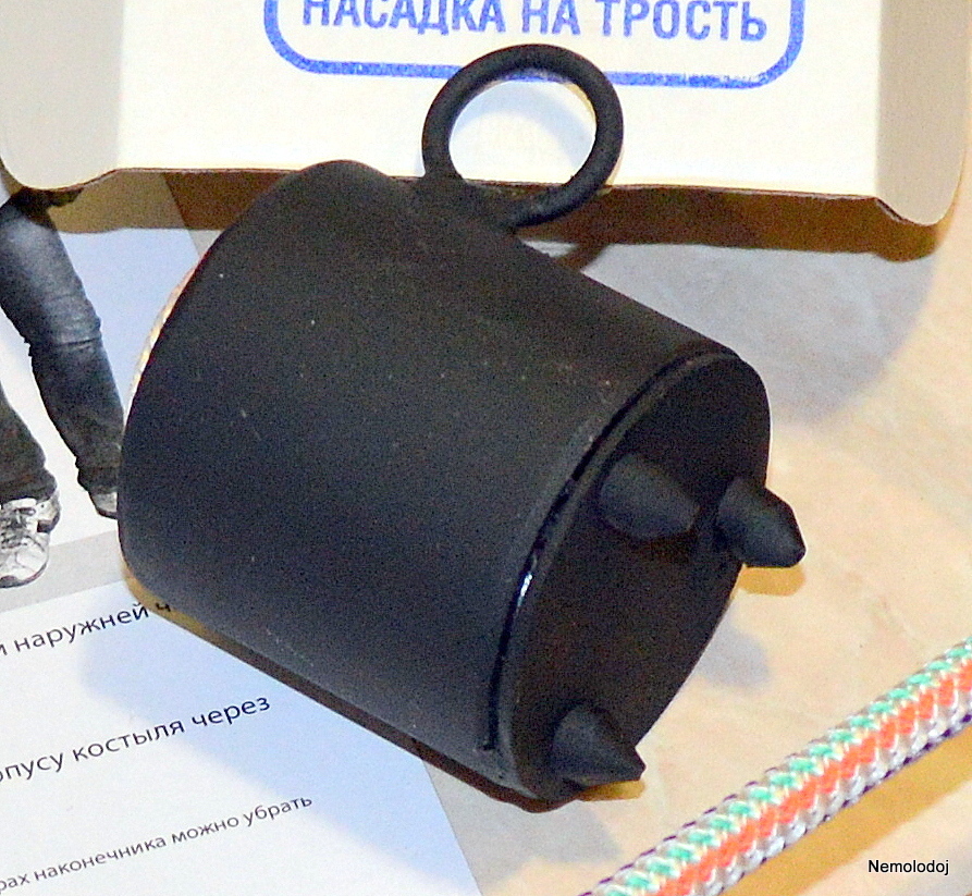 Противогололедную насадку на костыль изобрести заставила жизнь | Пикабу