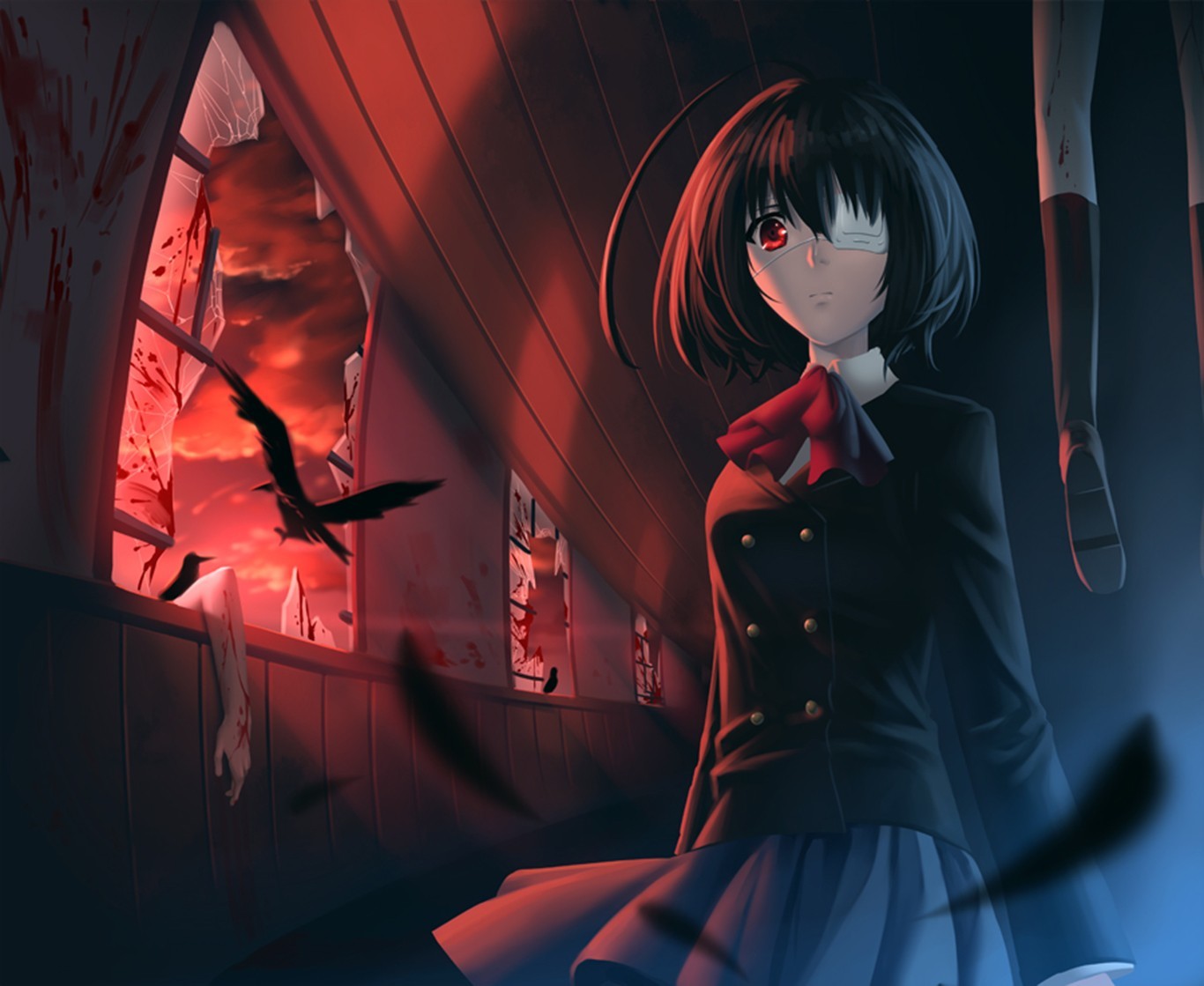 I recommend watching Other - I advise you to look, Anime, Serials, Detective, Horror, Thriller, School, Another, Misaki mei