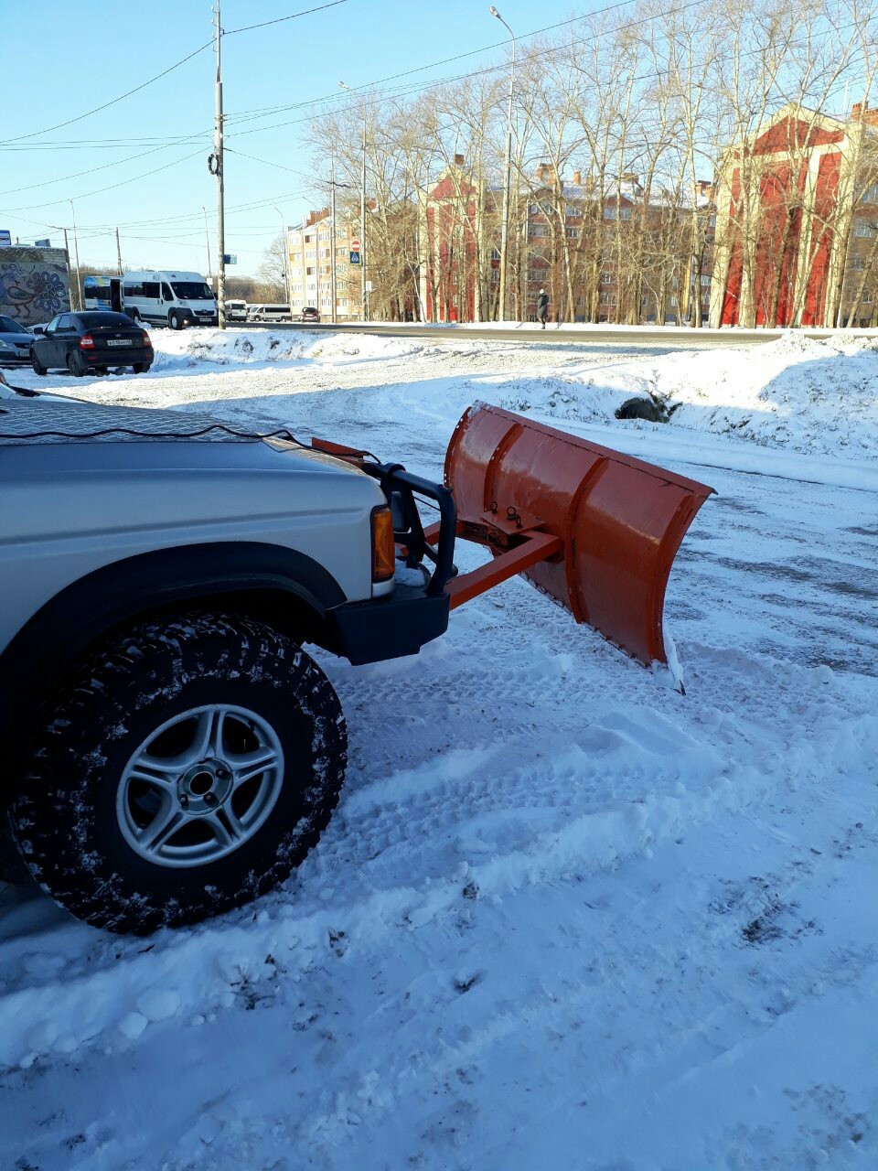 This is how we clear snow at work - My, Snow removal, Land rover, Discovery, Snow, Longpost