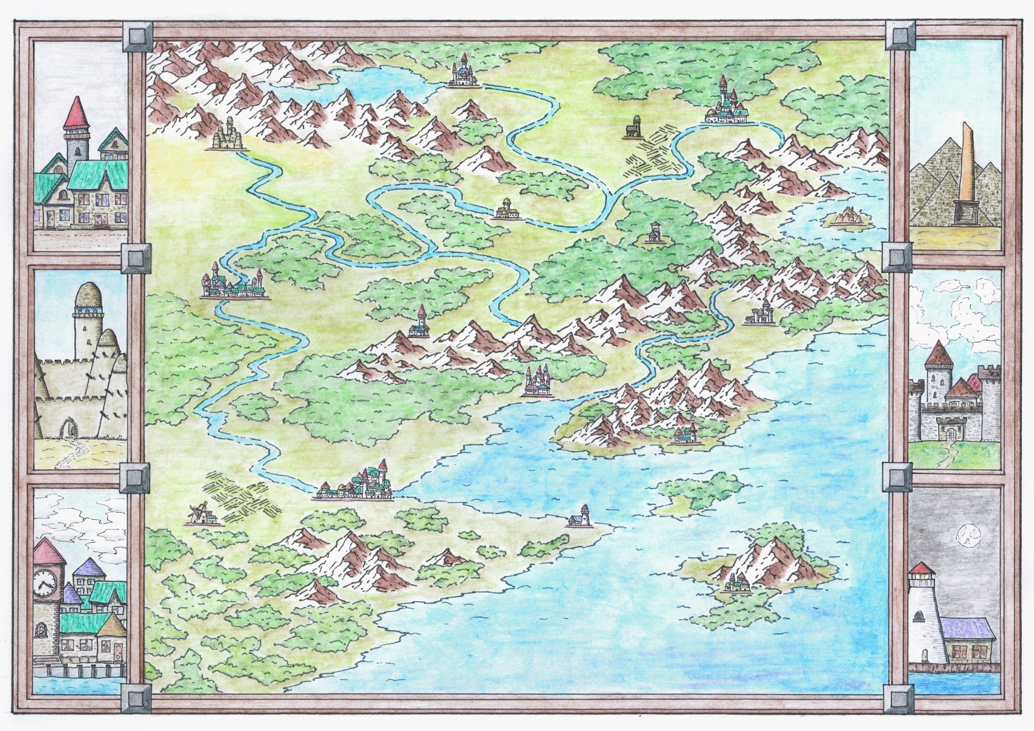 Fantasy maps - My, Fantasy, Art, Longpost