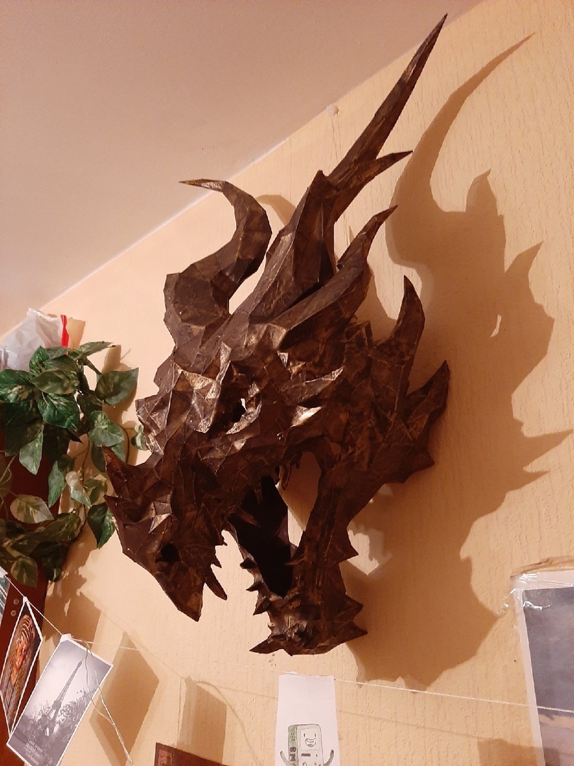 From Alduin to Viserion - My, Papercraft, The Dragon, Alduin, White walkers, Needlework with process, Paper products, Longpost