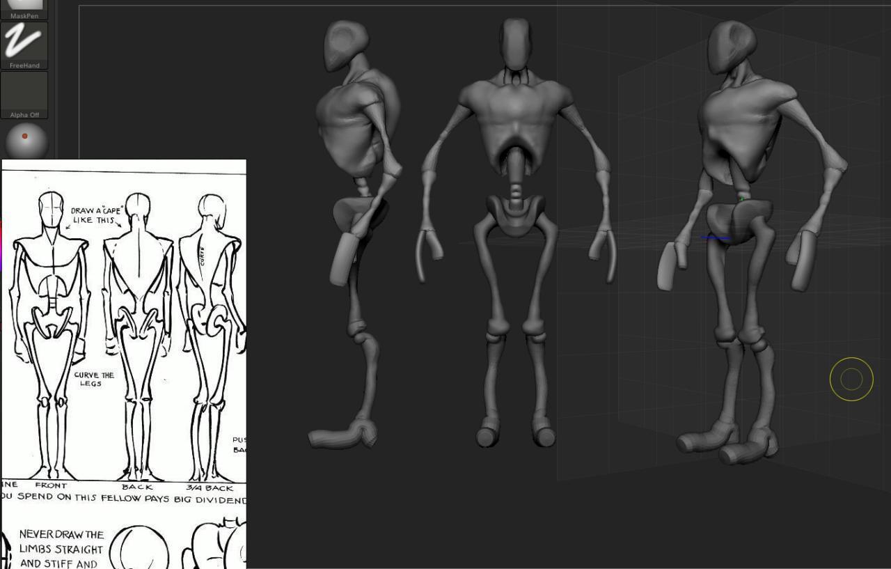 Learning Zbrush - 01 - My, Zbrush, Education, Anatomy, Painting, Sculpture, Computer graphics, 3D graphics, Video, GIF, Longpost