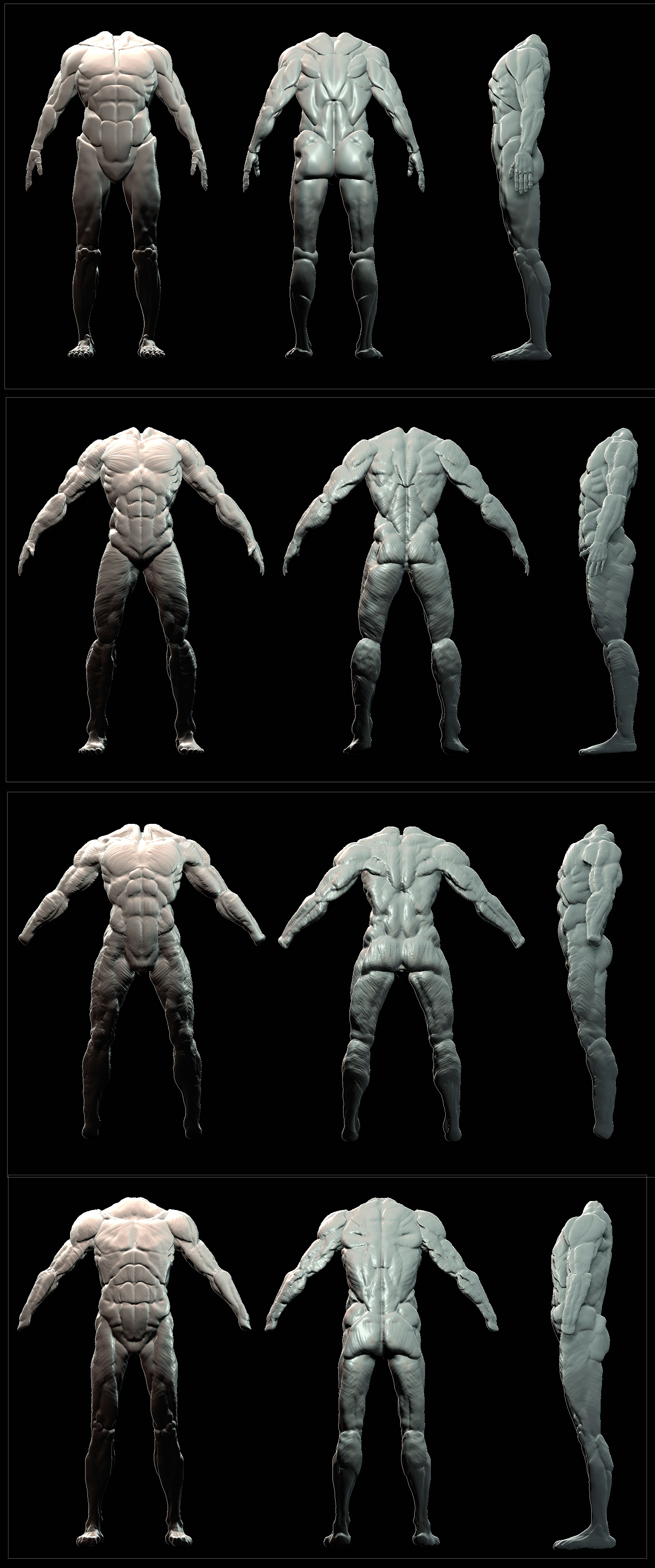 Learning Zbrush - 01 - My, Zbrush, Education, Anatomy, Painting, Sculpture, Computer graphics, 3D graphics, Video, GIF, Longpost