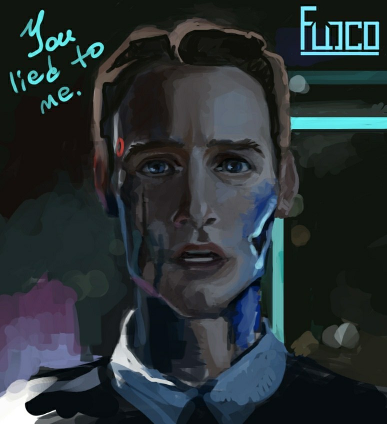 Sadness post - Artist, Illustrations, Fan art, Art, Detroit: Become Human, Games, Detroit