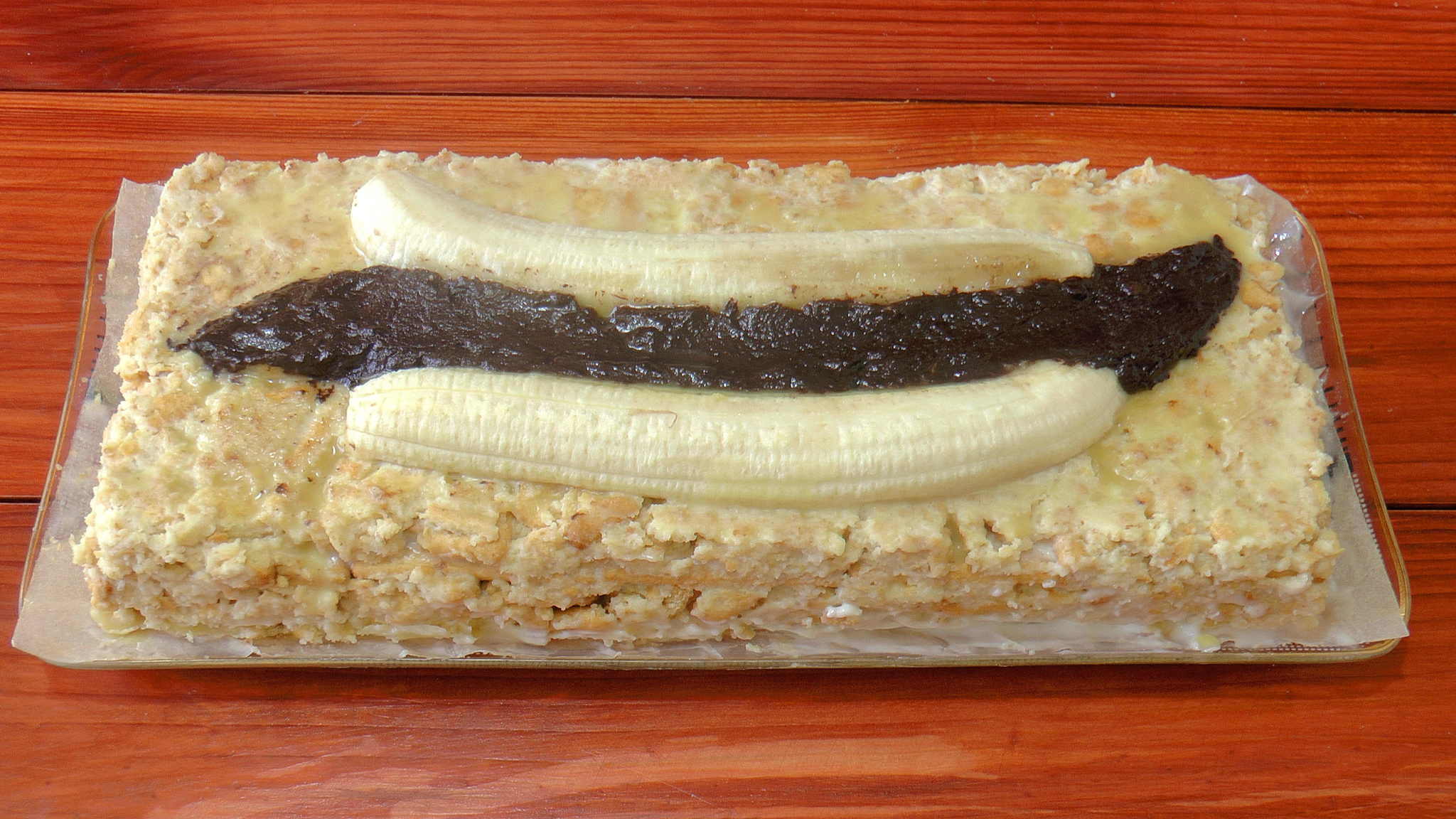 Банановый крем со сгущенкой и сметаной