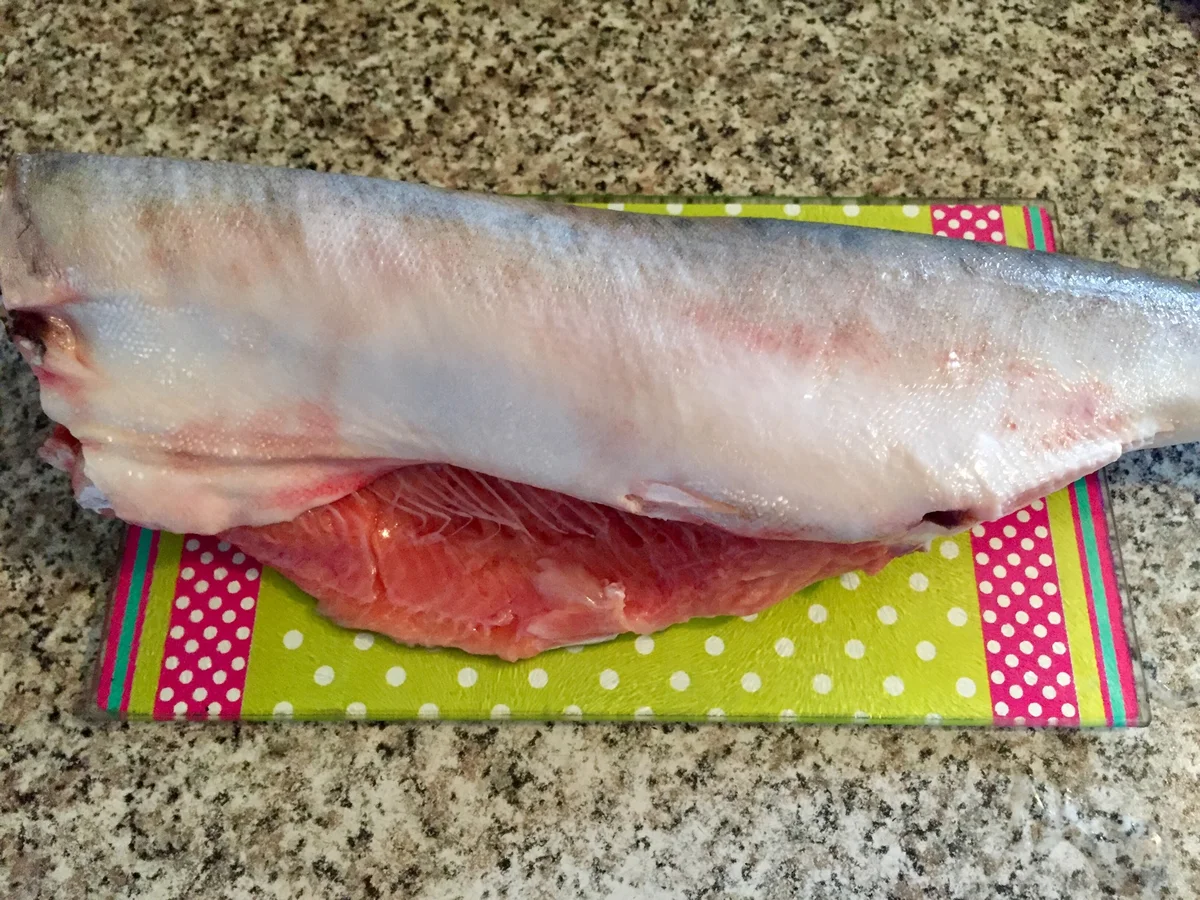 Fried pink salmon - simple and tasty - My, Food, A fish, Cooking, Longpost, Recipe