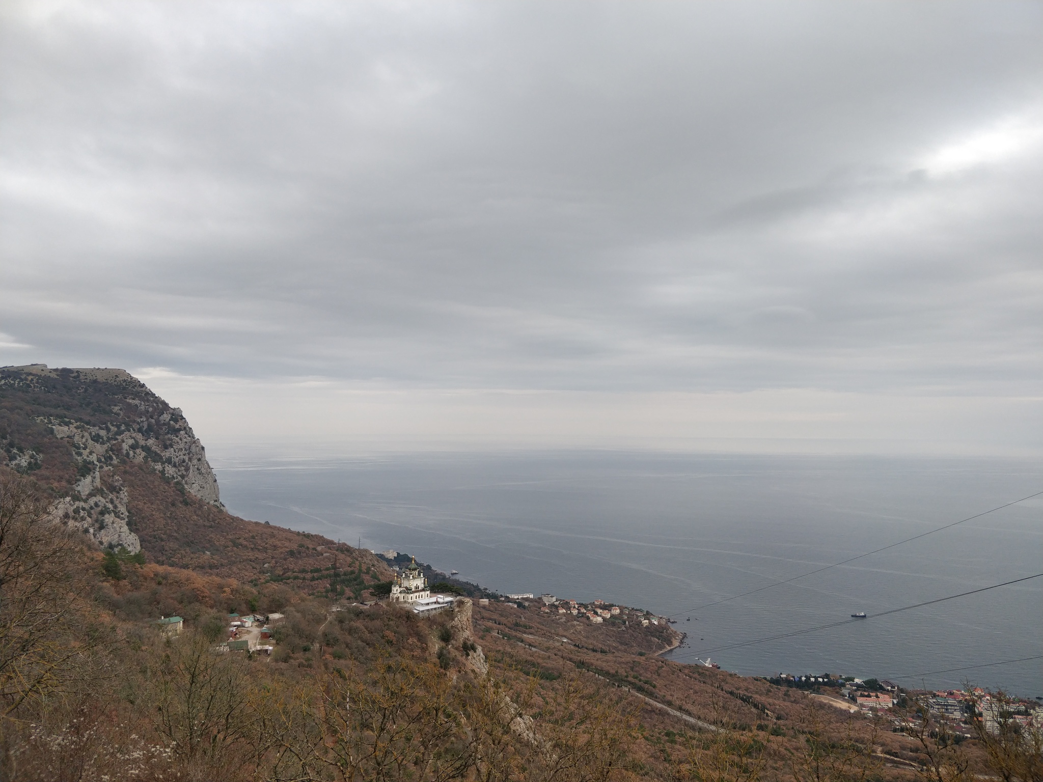 Foros Church and Fiolent 08-12-2019 - My, Sea, Crimea, Cape Fiolent, Foros, Sevastopol, Longpost