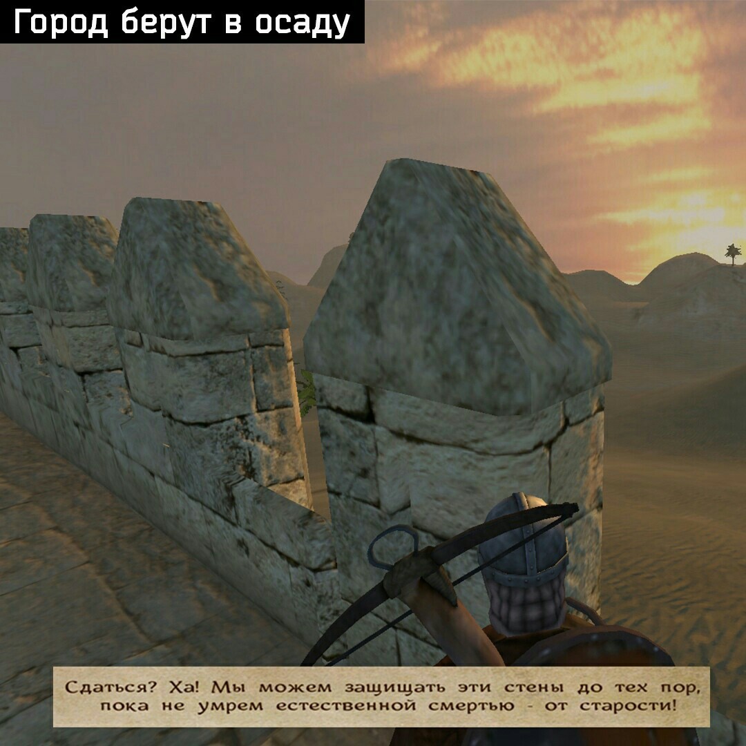 Коротко о том, почему при осадах, в Mount & Blade, легко соорудить лестницу  без потерь | Пикабу