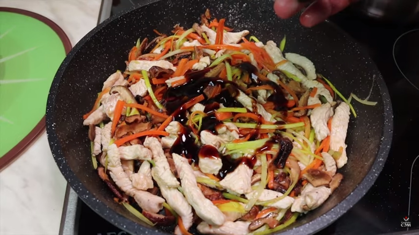 Yandex check. Chef No. 2. Turkey with vegetables in oyster sauce! - Food, Recipe, Yandex Chef, Turkey, Video, Longpost