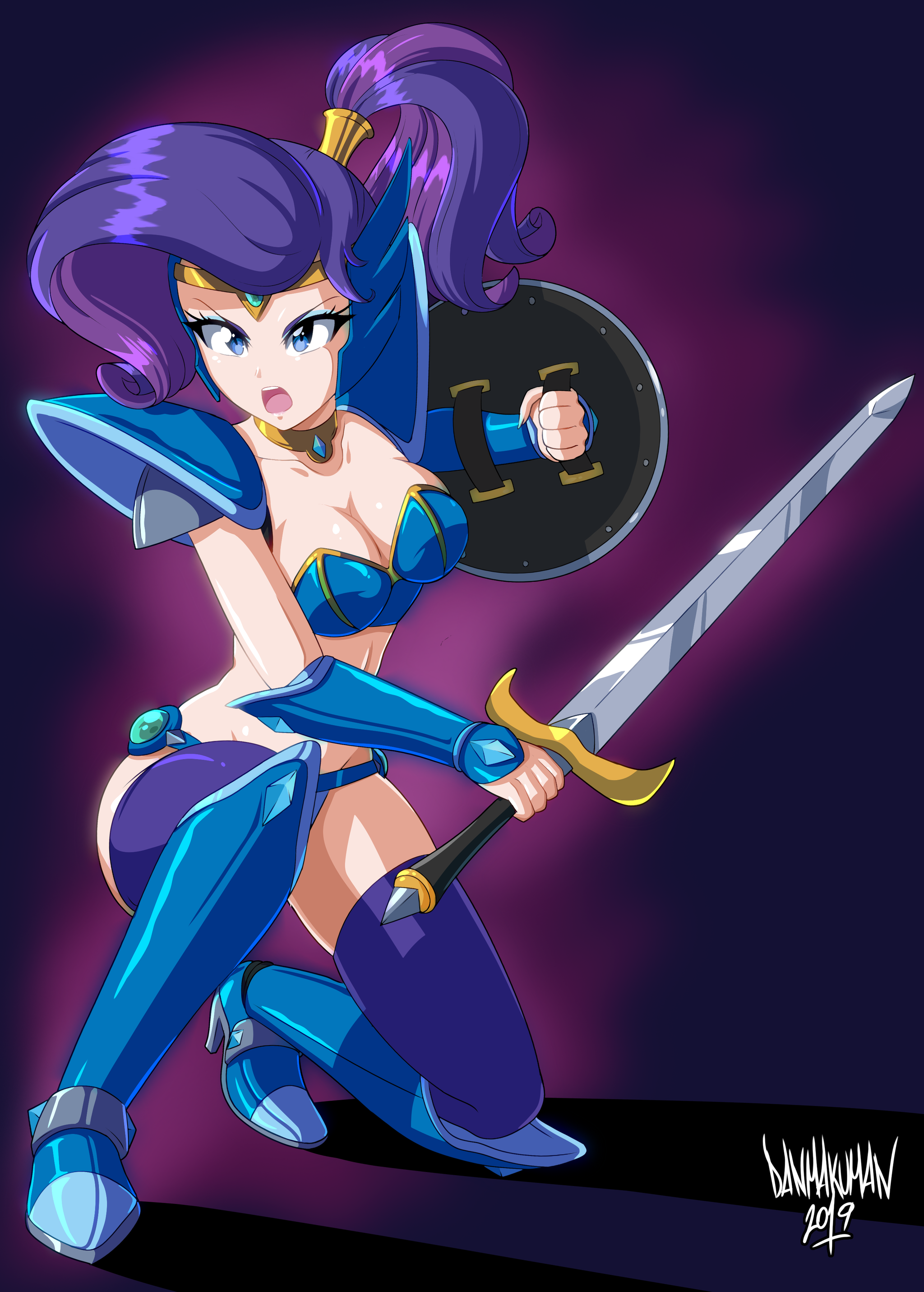 Armored Rarity - My little pony, Humanization, Rarity, Danmakuman, MLP Edge