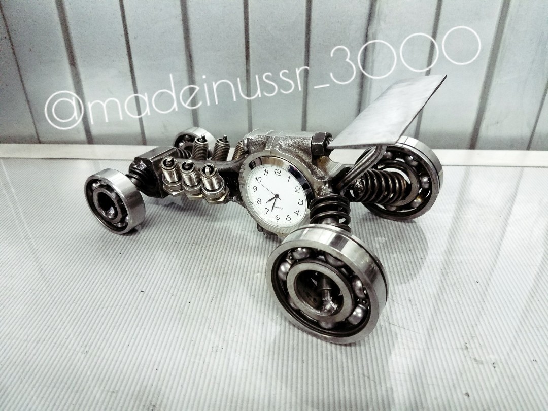 Time to race! - My, Welding, Garage, Auto, With your own hands, Race, Clock, Needlework without process, Metal, Longpost