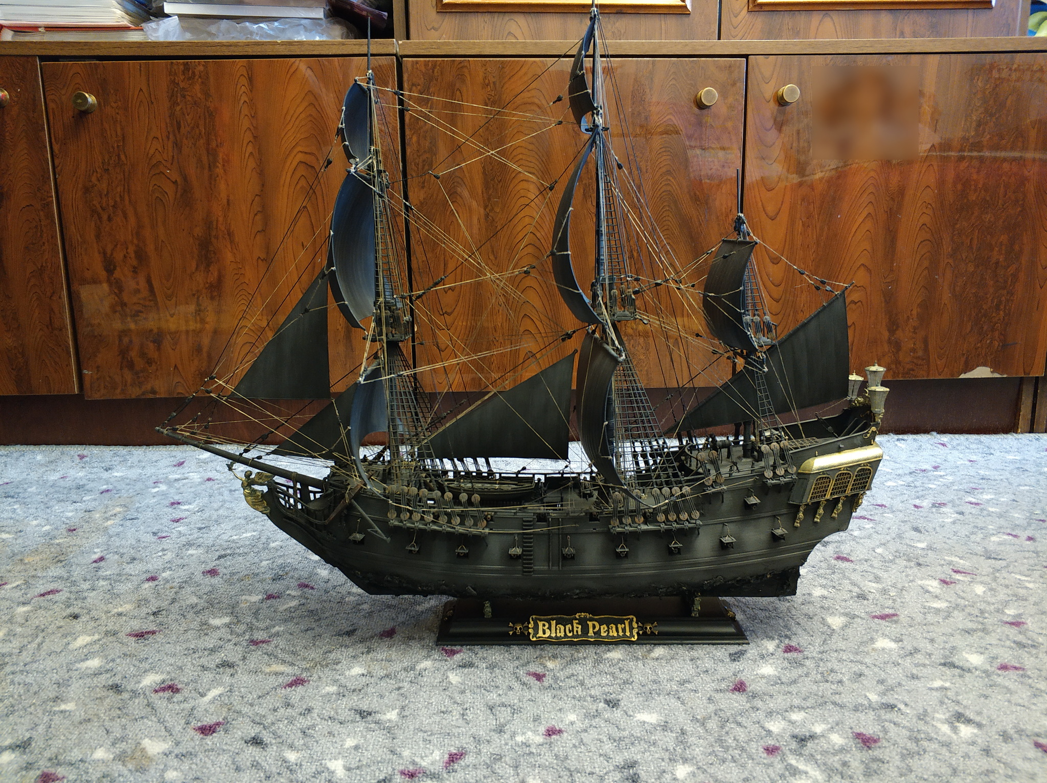 Black Pearl 2.Final - My, Black Pearl, Pirates, Captain Jack Sparrow, Ship, Sailboat, Sailboat models, Longpost