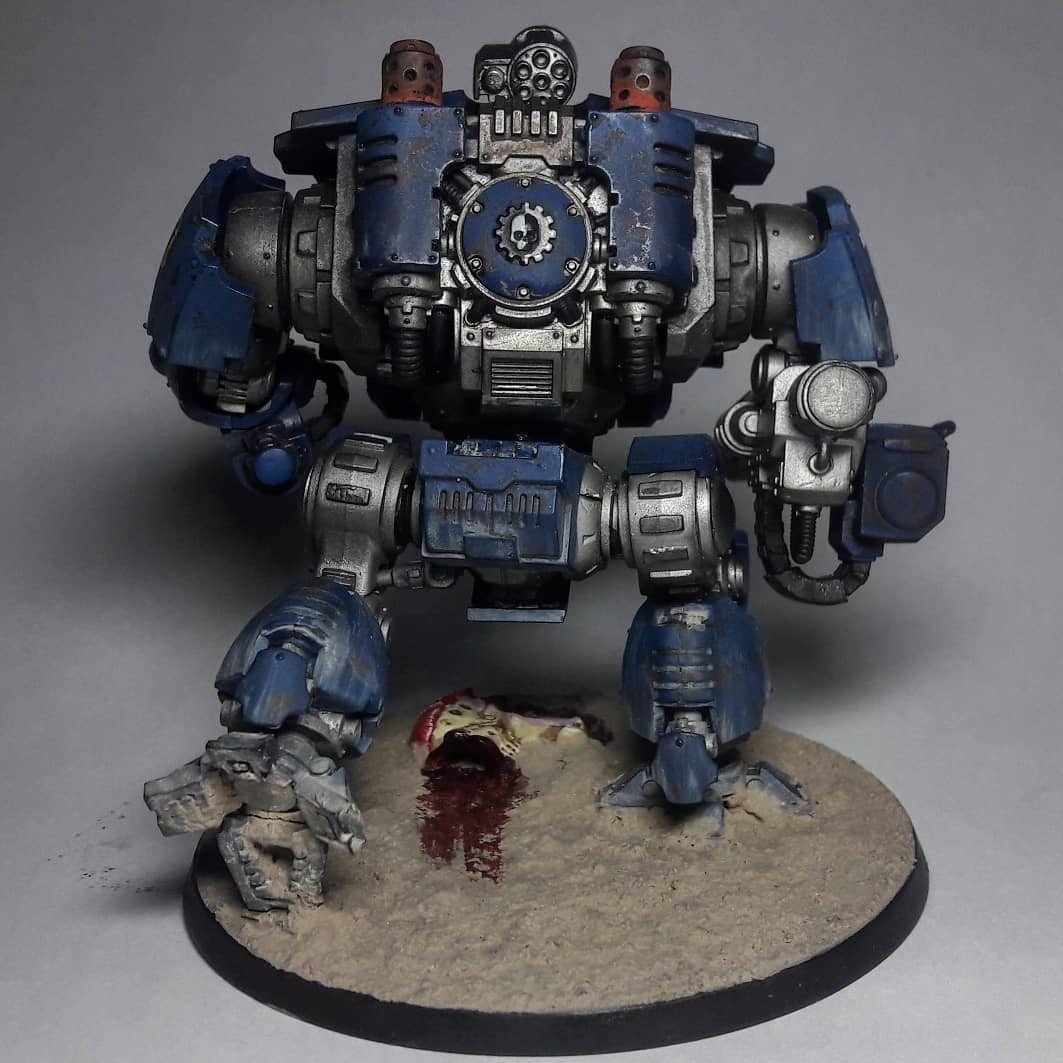 Redemptor dreadnought - Моё, Warhammer 40k, Warhammer, Ultramarines, Dreadnaught, Хобби, Миниатюра, Длиннопост