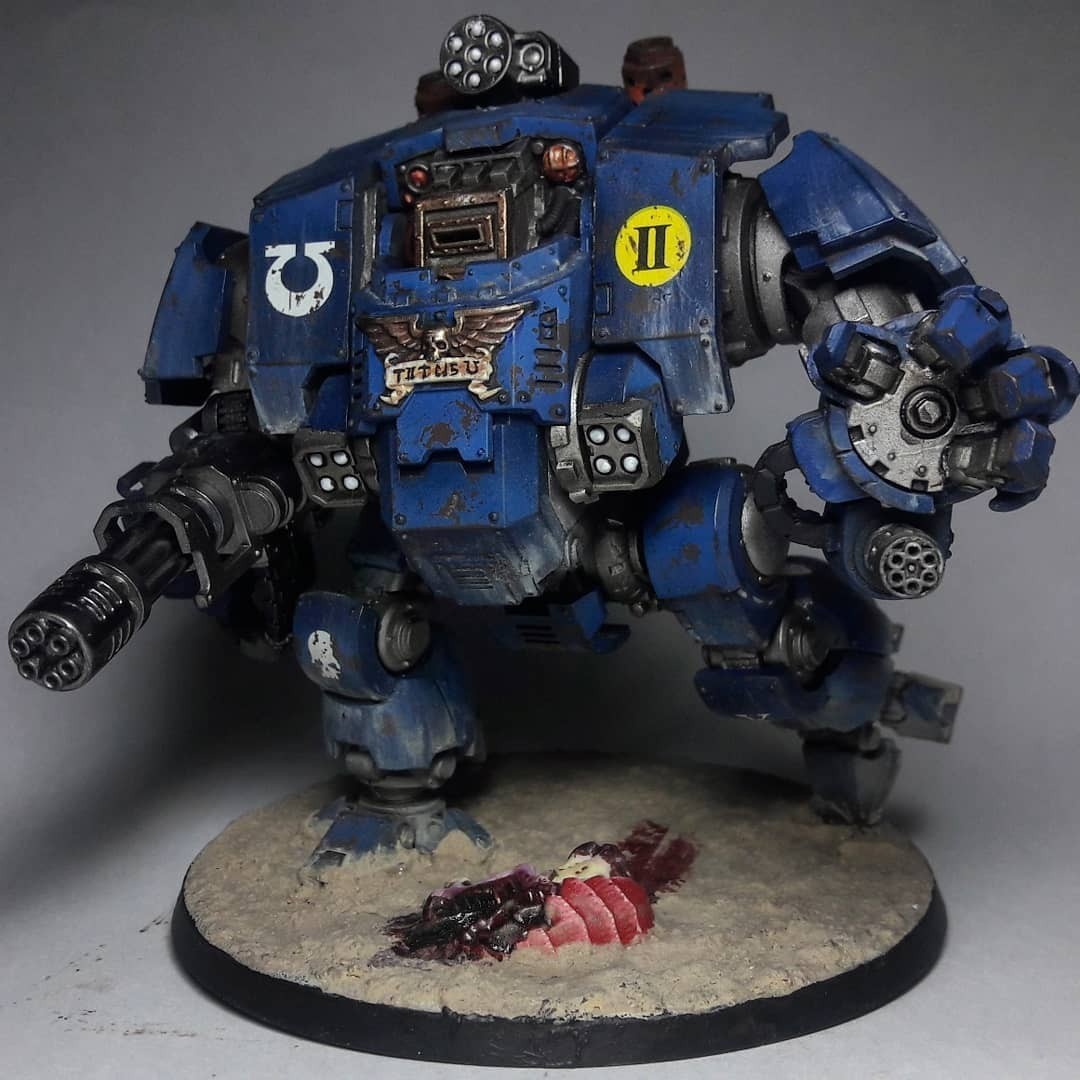 Redemptor dreadnought - Моё, Warhammer 40k, Warhammer, Ultramarines, Dreadnaught, Хобби, Миниатюра, Длиннопост