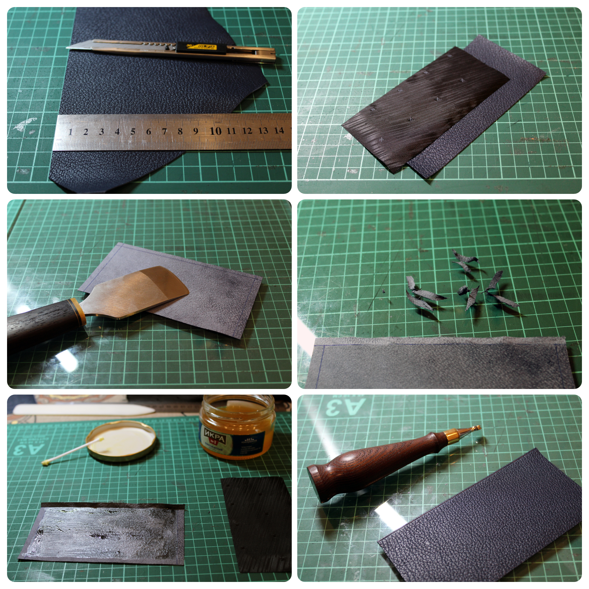 How to make a passport cover from thin leather - My, Handmade, Cover, Leather products, Longpost