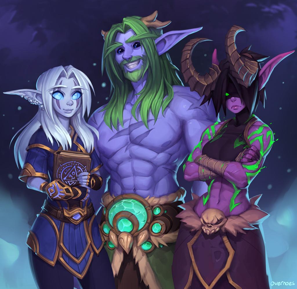 A selection of art from Zeon-in-a-tree - World of warcraft, Zeon-In-a-Tree, Overnoes, Art, Longpost, Draenei
