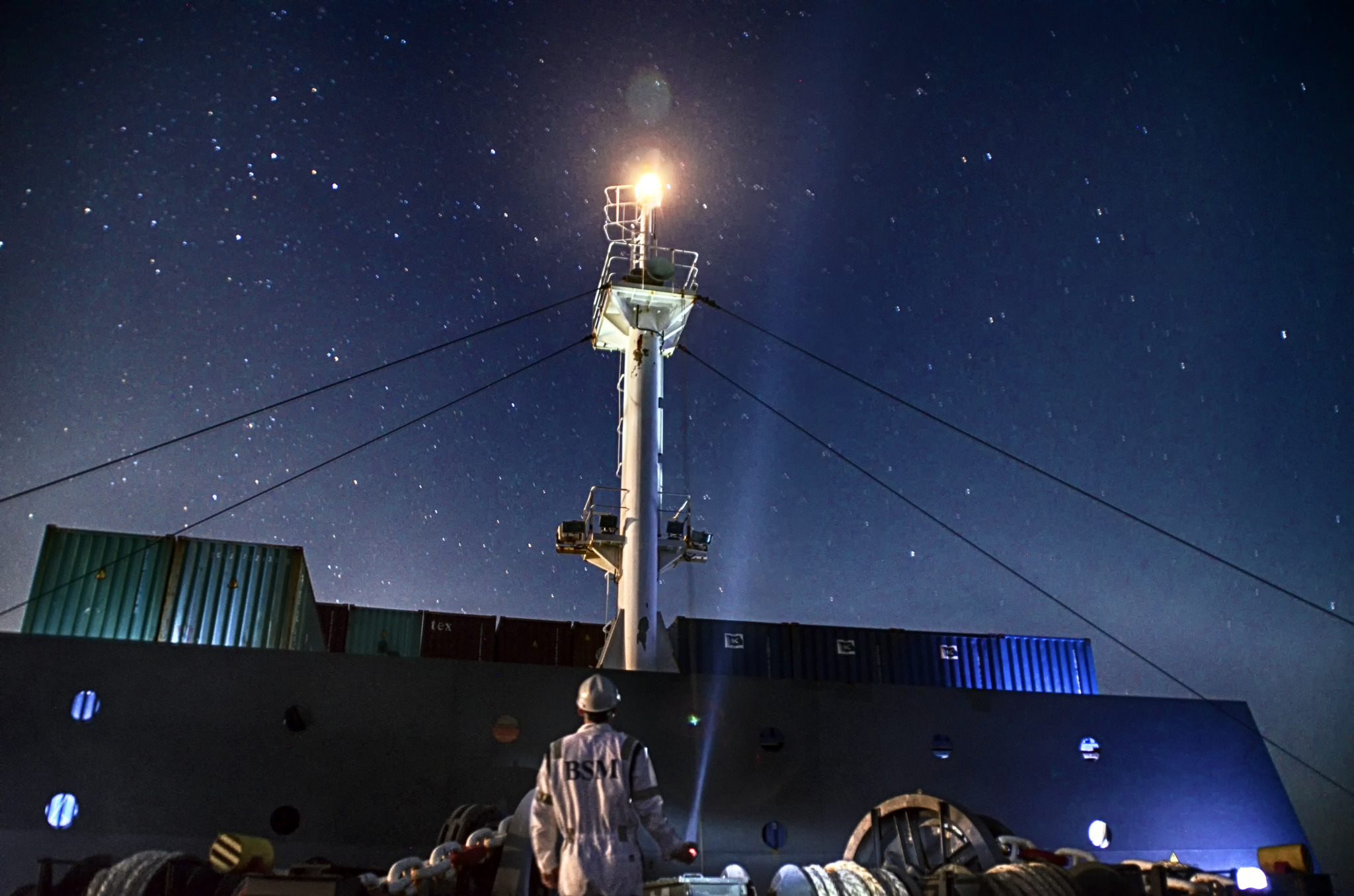 My photos from work - My, The photo, Sea, Steamer, Container, Sunset, Sky, Astronomy, Longpost