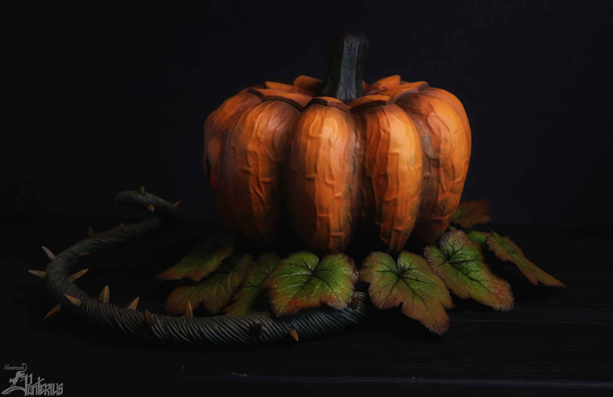 Sinister Pumpkin - My, Figurines, Night light, Pumpkin, Handmade, Longpost, Needlework with process, World of warcraft