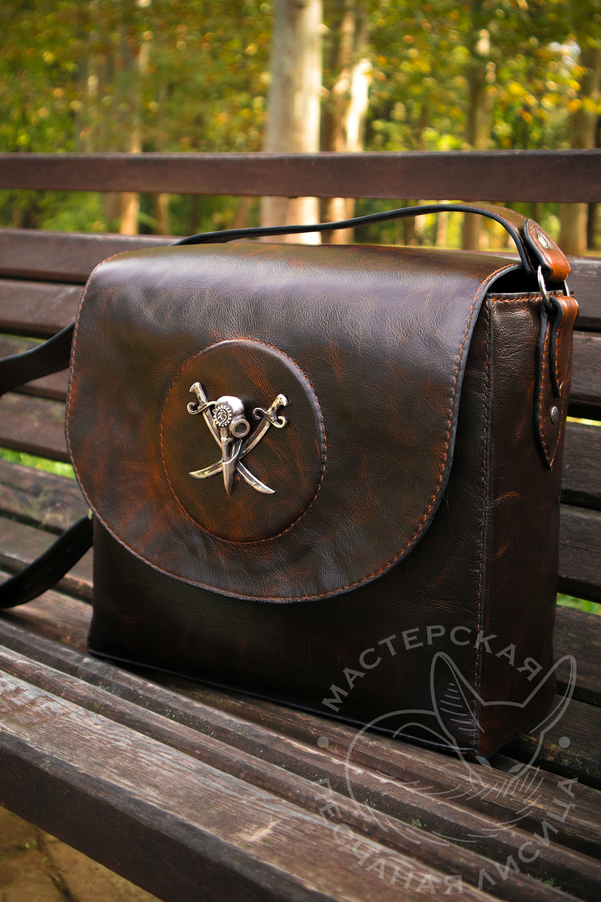 Customized men's bag - My, Handmade, Сумка, Leather, Craft, With your own hands, Longpost, Leather products