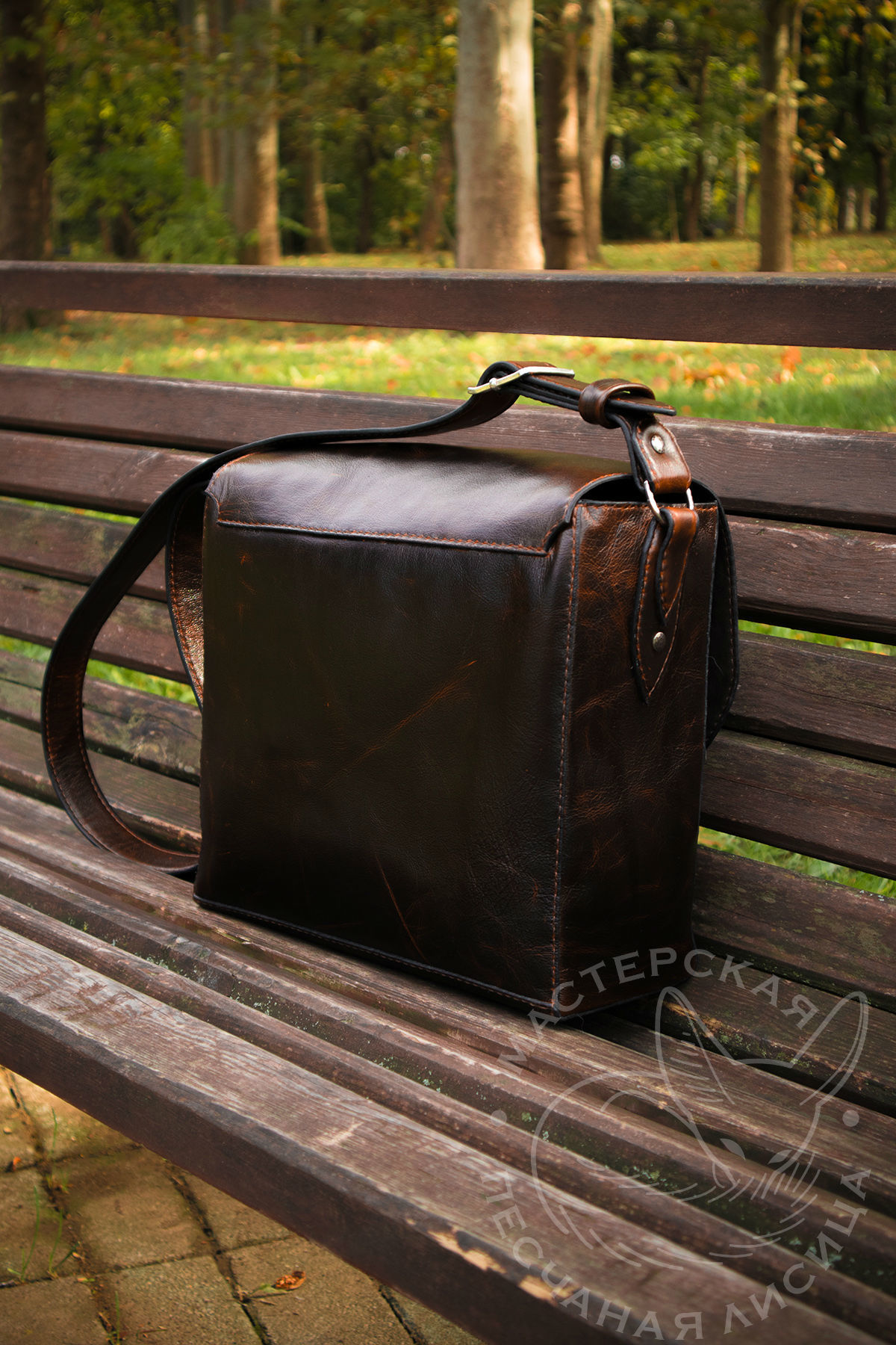 Customized men's bag - My, Handmade, Сумка, Leather, Craft, With your own hands, Longpost, Leather products