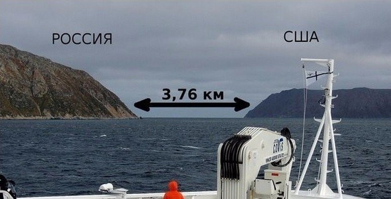 Russia and the USA are separated by only 4 kilometers - Geography, Russia, USA