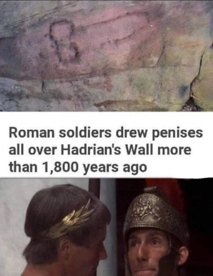 Roman painting - 9GAG, Rome, Antiquity, Monty Python