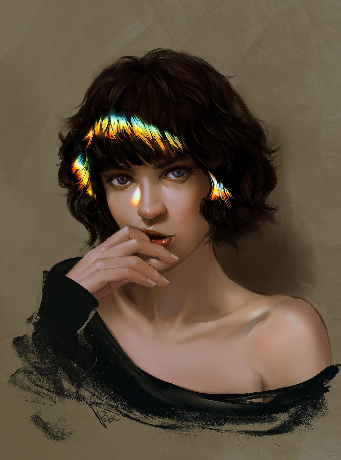 Light - Art, Drawing, Girls, Peter Xiao